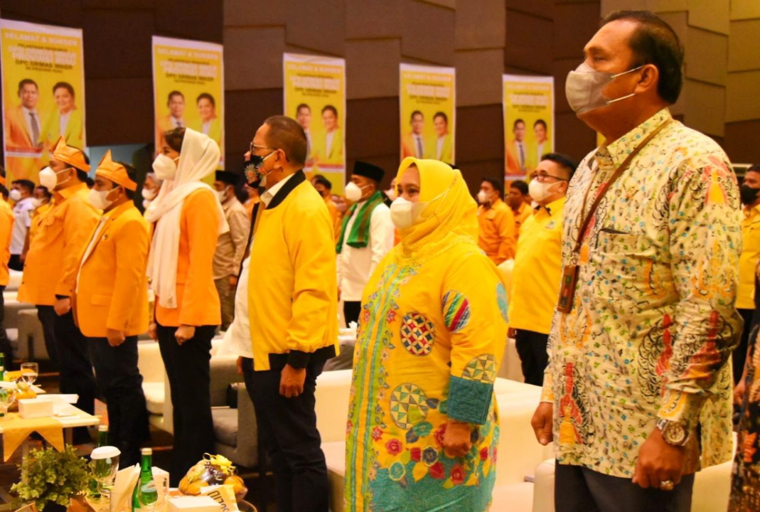 Bupati Bengkalis Hadiri Pelantikan DPD dan DPC Ormas MKGR Se-Provinsi Riau